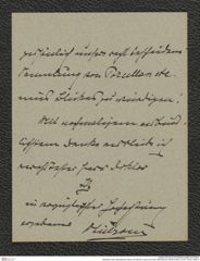 Nachlass Franz Steindachner, Brief von Heinrich Lützow an Franz Steindachner (28.09.XXXX), Inv.Nr. 318.02, Seite 4